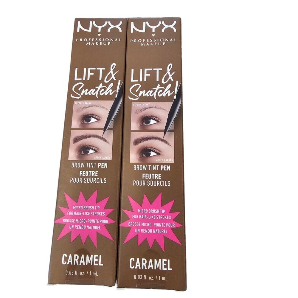 2 NYX Lift & Snatch! Brow Tint Pen Sealed 0.03 fl oz LAS05 - Caramel Lot Of 2